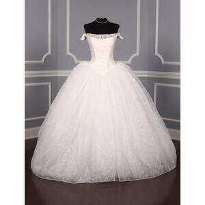 ST. PUCCHI Valentina Z114 White Cinderella Ballgown Wedding Dress Bridal Gown 12